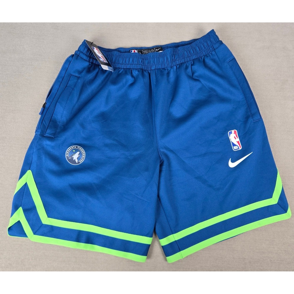 Nike Minnesota Timberwolves NBA Authentics Blue Green Shorts DR0756-476 Mens L
